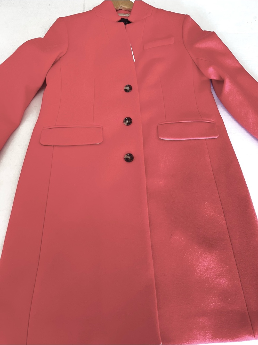 NWT J.Crew Regent Topcoat Coral Poppy * - Picture 5 of 11